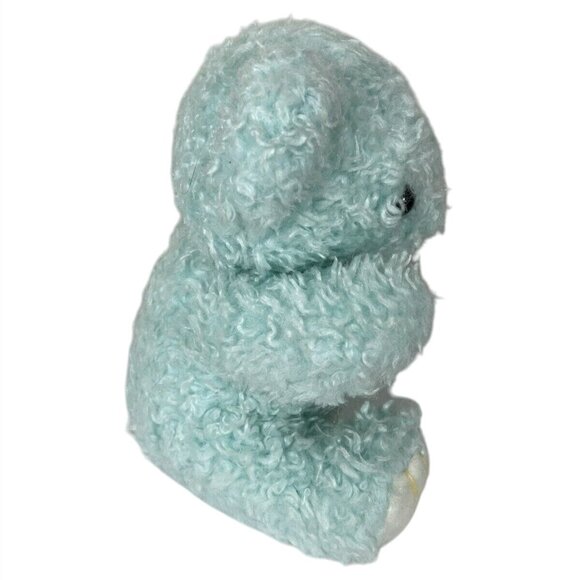 Soft Classics Toys R Us Blue Plush Bear Small Curly Fur Rattle Lovey - Picture 2 of 10
